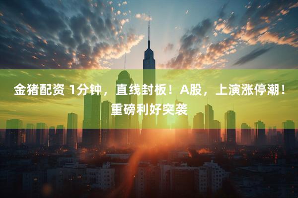 金猪配资 1分钟，直线封板！A股，上演涨停潮！重磅利好突袭