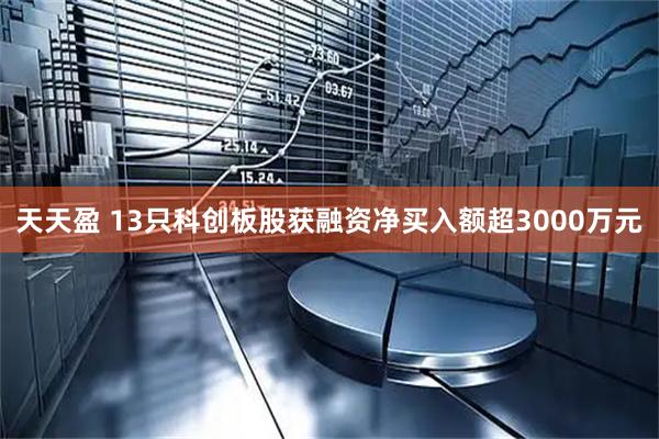 天天盈 13只科创板股获融资净买入额超3000万元