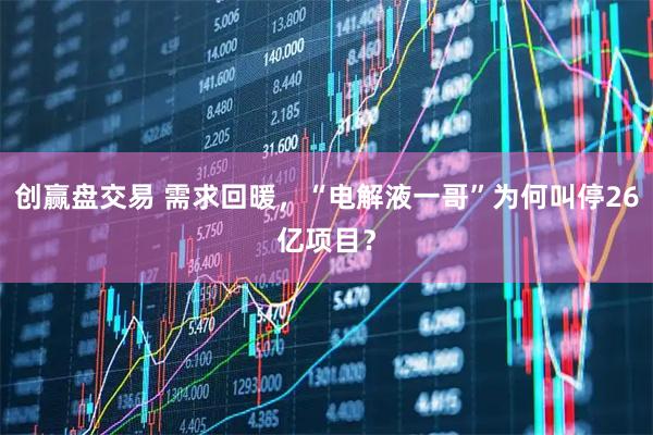 创赢盘交易 需求回暖，“电解液一哥”为何叫停26亿项目？